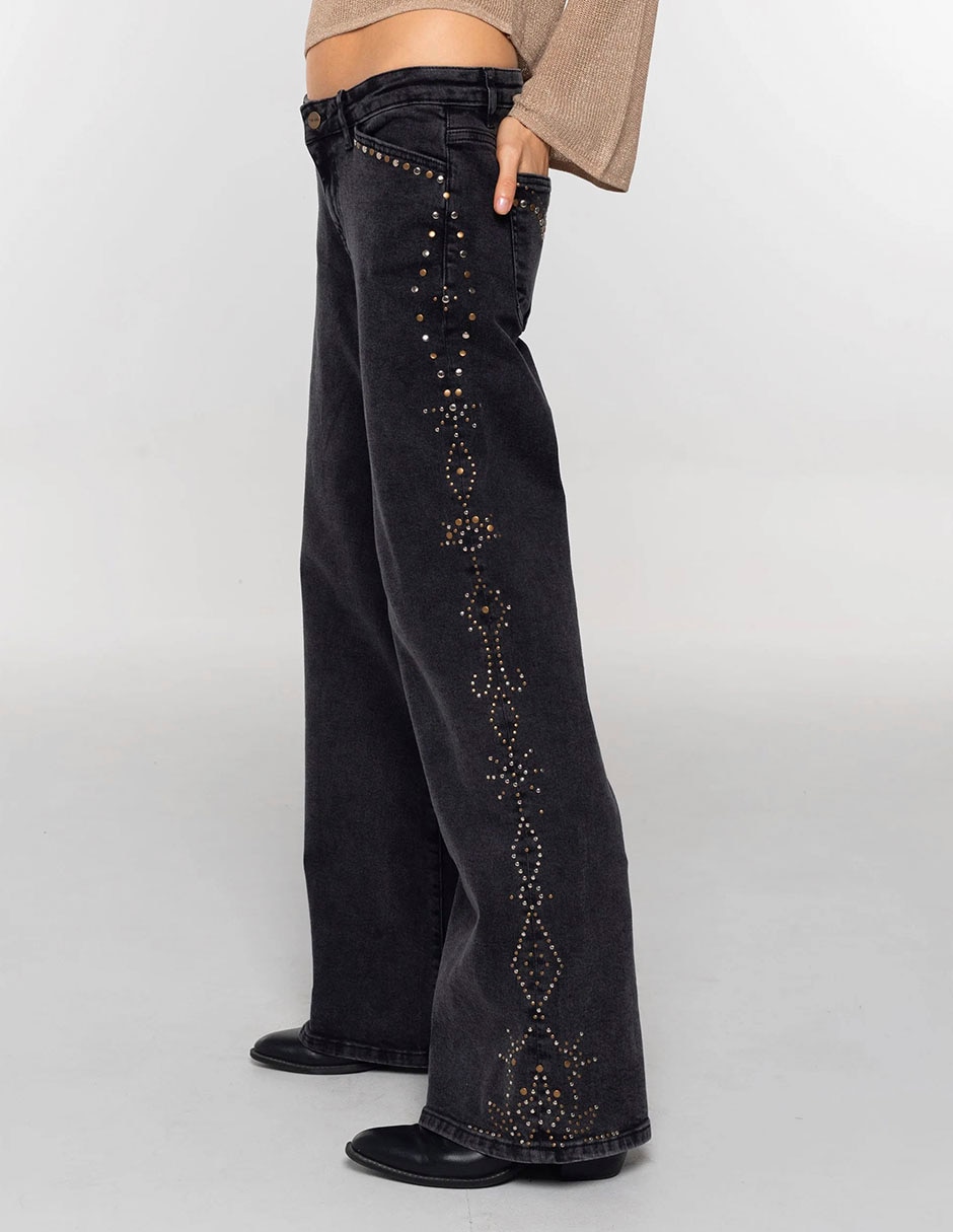 Jeans relaxed acampanadopara mujer 6
