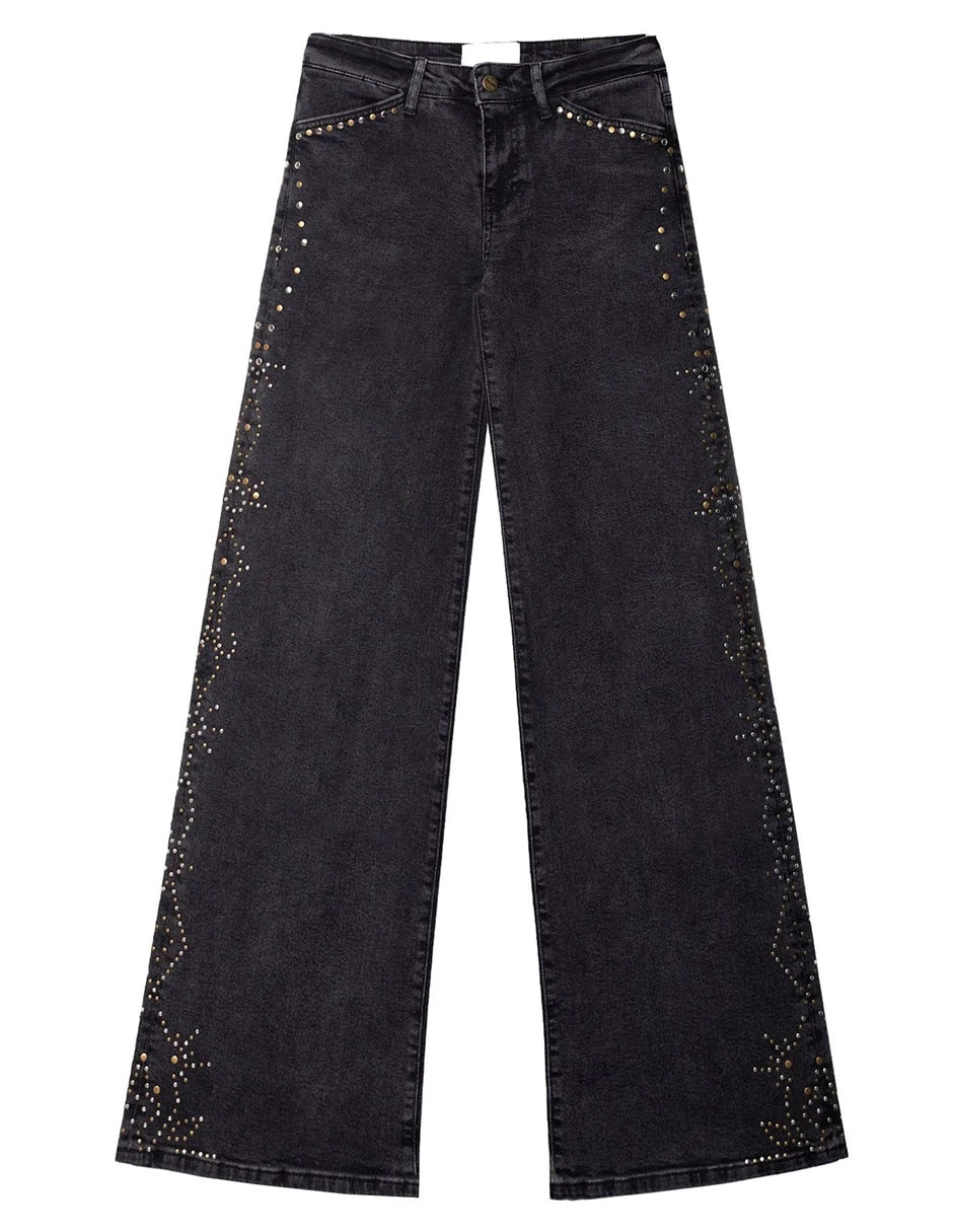 Jeans relaxed acampanadopara mujer 9