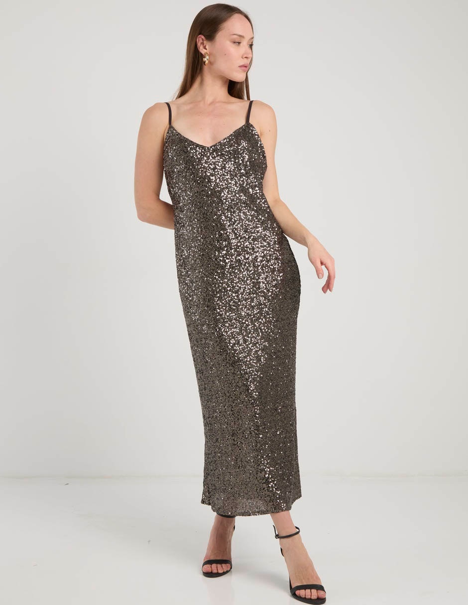 Vestido midi de fiesta The Are escote V