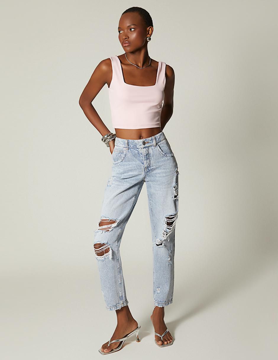 Jeans boyfriend s denim ice para mujer 3