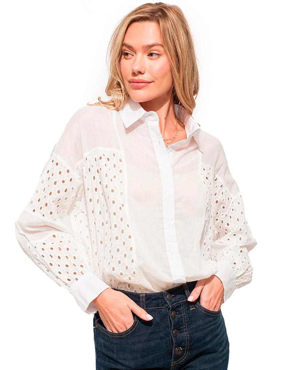 Blusa manga larga para mujer