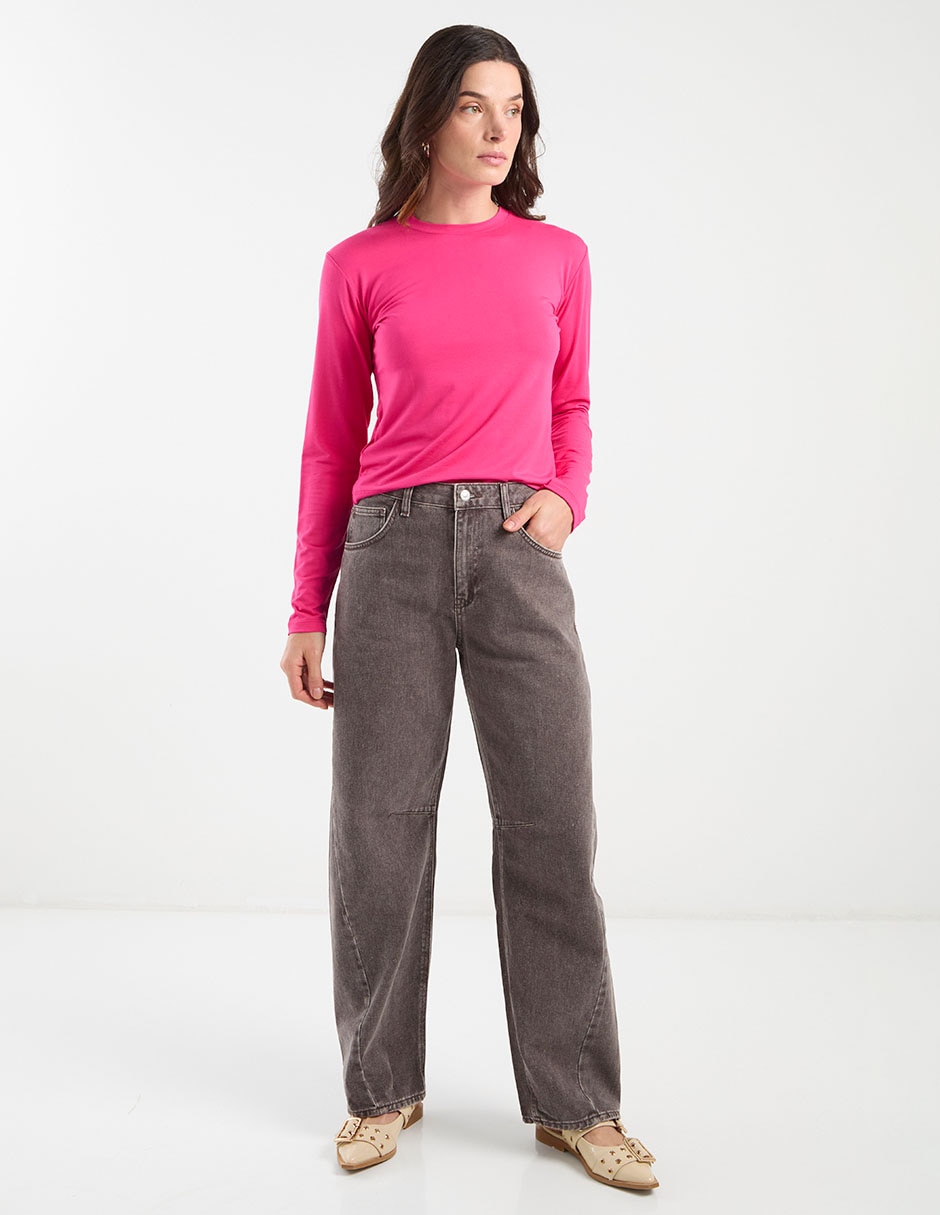 Jeans amplio cintura media Topshop para mujer