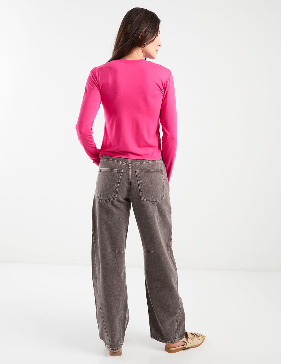 Jeans amplio cintura media Topshop para mujer