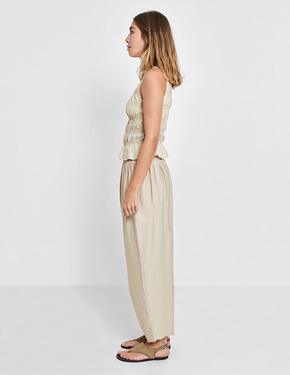 Pantalón coulotte amplio para mujer 5