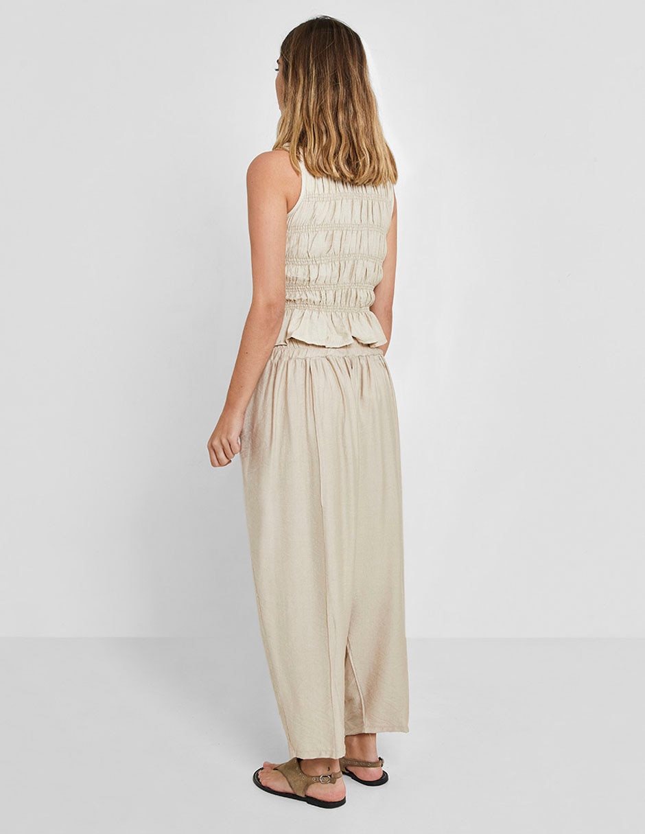 Pantalón coulotte amplio para mujer 4