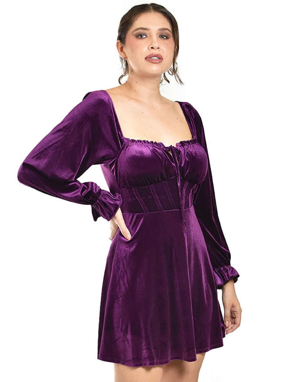 Vestido corto de fiesta escote Cuadrado 2