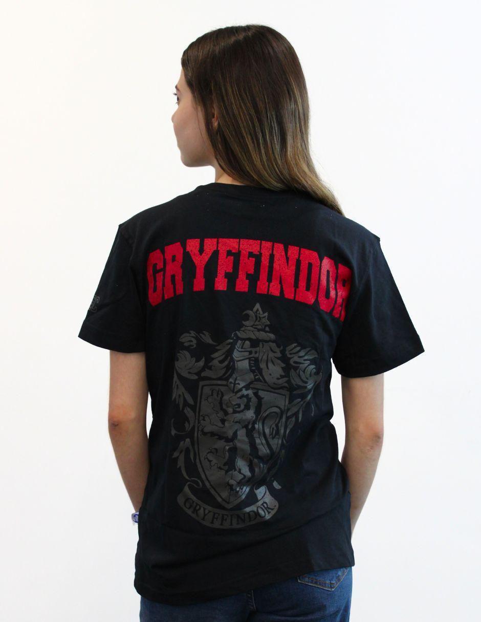 Playera manga corta Gryffindor cuello redondo mujer