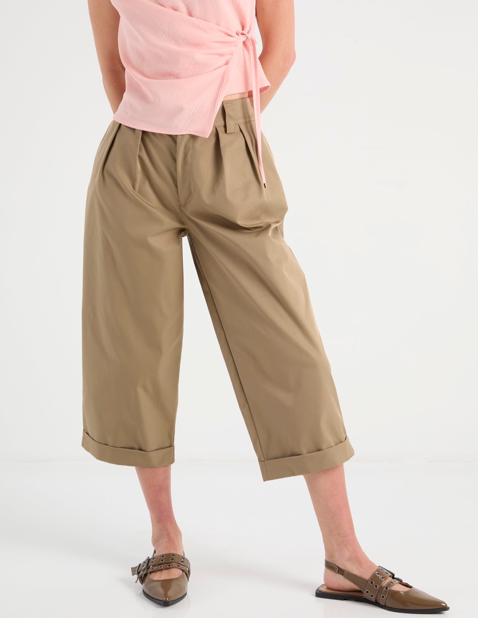 Pantalón capri relajado para mujer 1