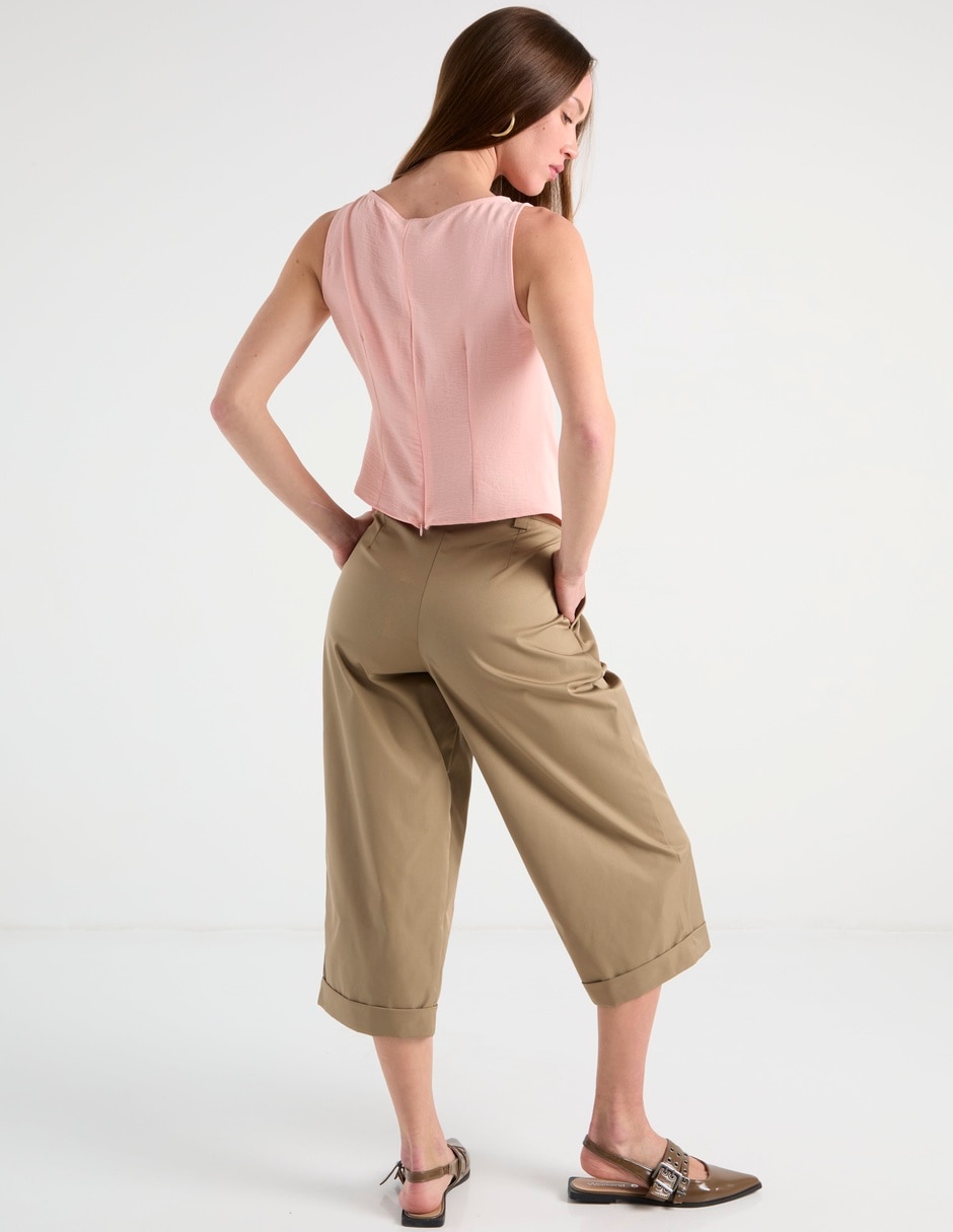 Pantalón capri relajado para mujer 6