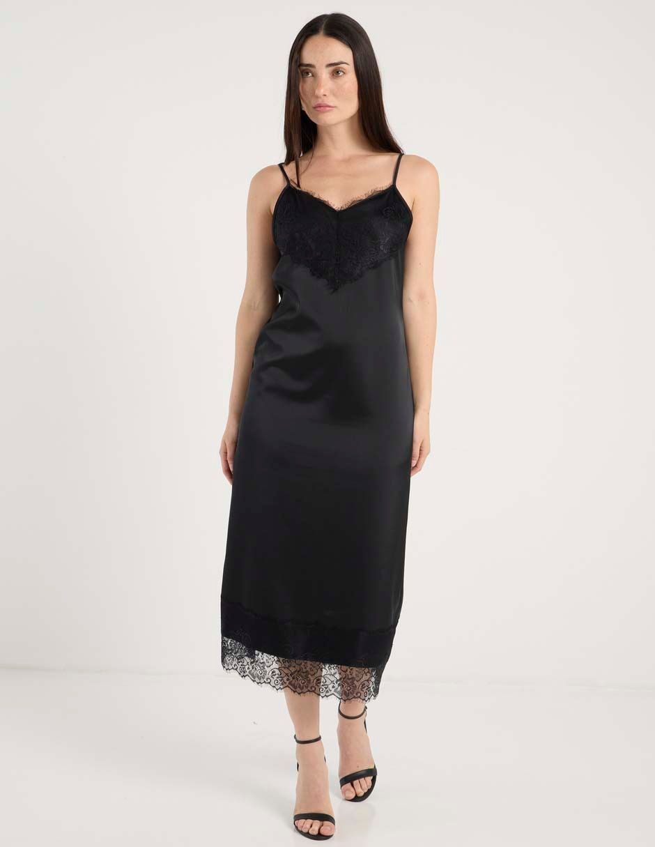 Vestido largo casual Map para mujer
