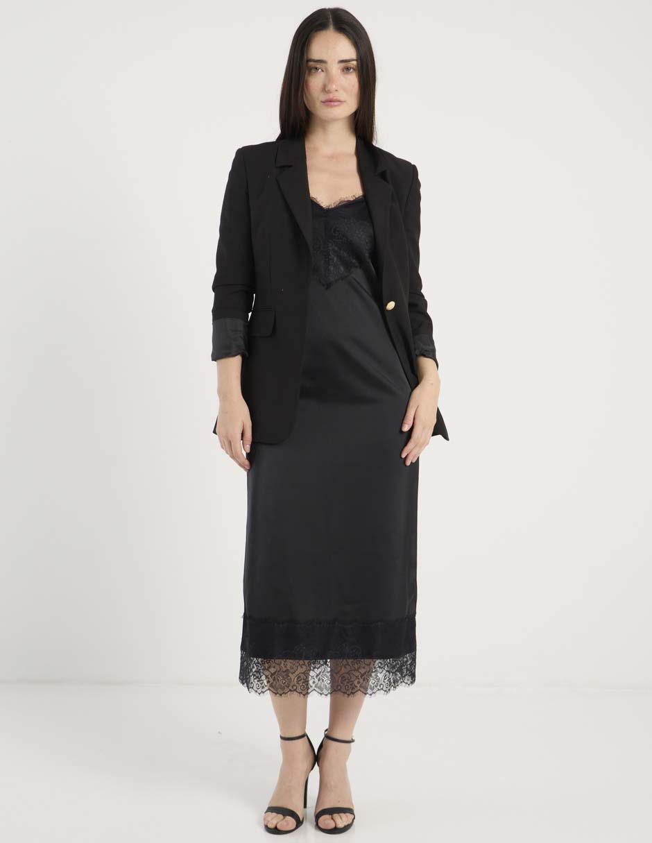 Vestido largo casual Map para mujer