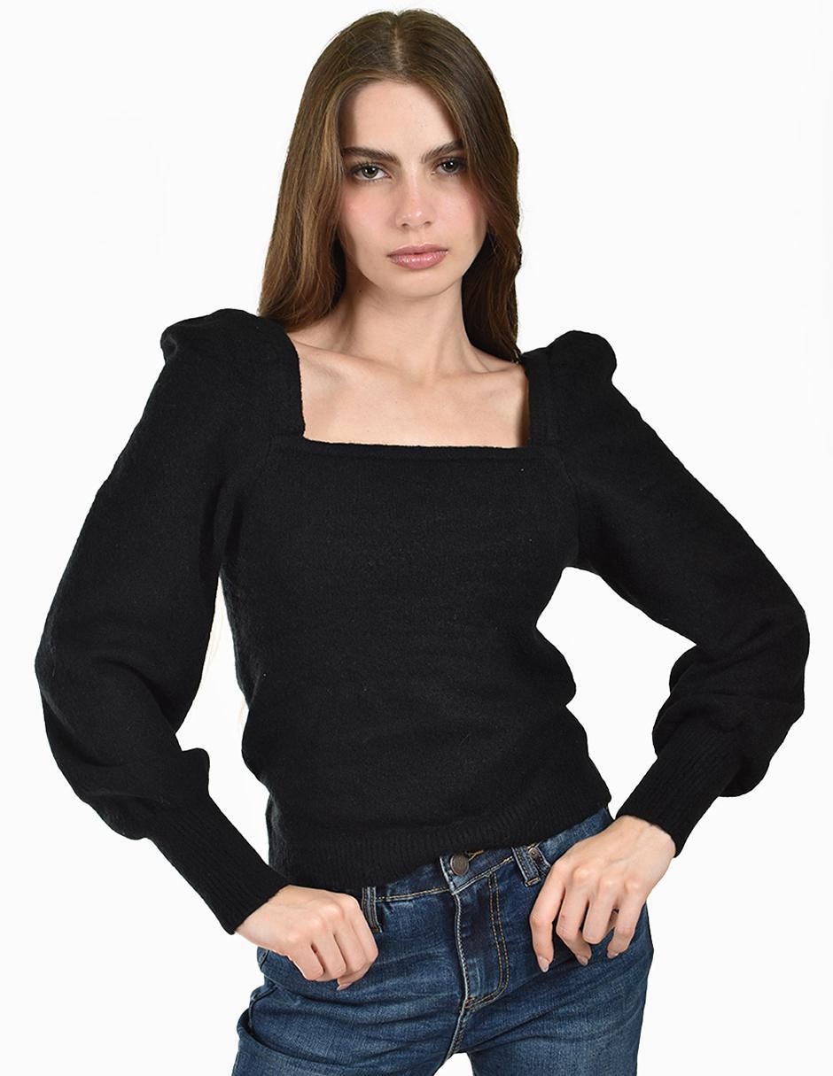 Suéter cuello cuadrado para mujer Suéter cuello cuadrado para mujer