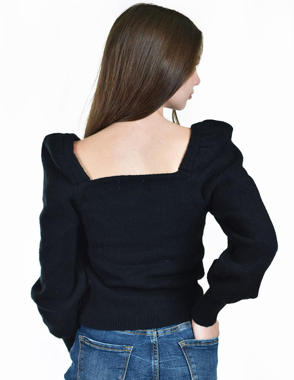 Suéter cuello cuadrado para mujer 4