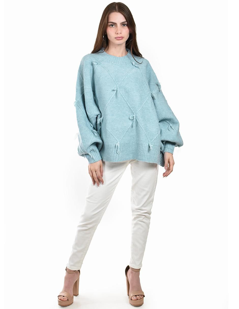 Suéter cuello redondo para mujer 2