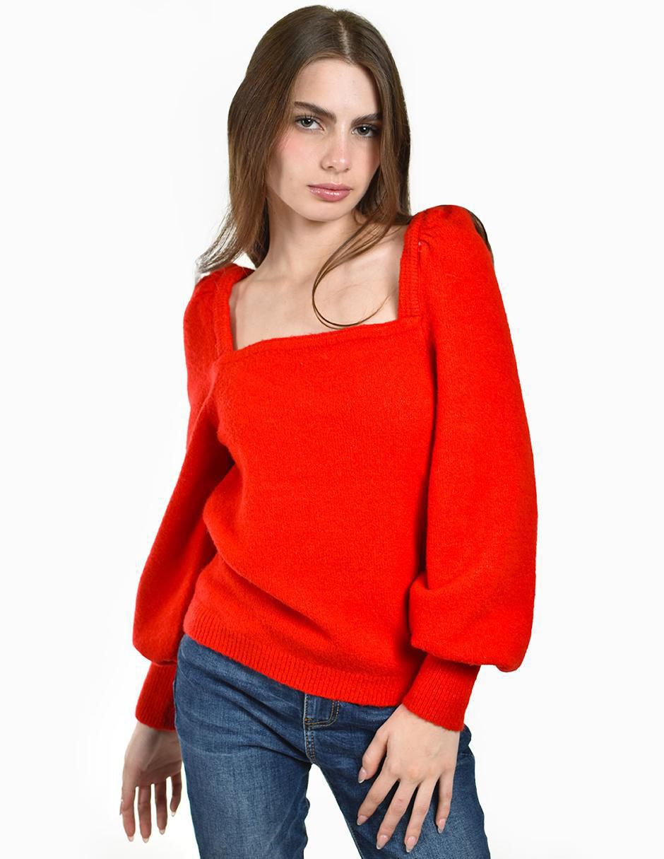 Suéter cuello cuadrado para mujer Suéter cuello cuadrado para mujer