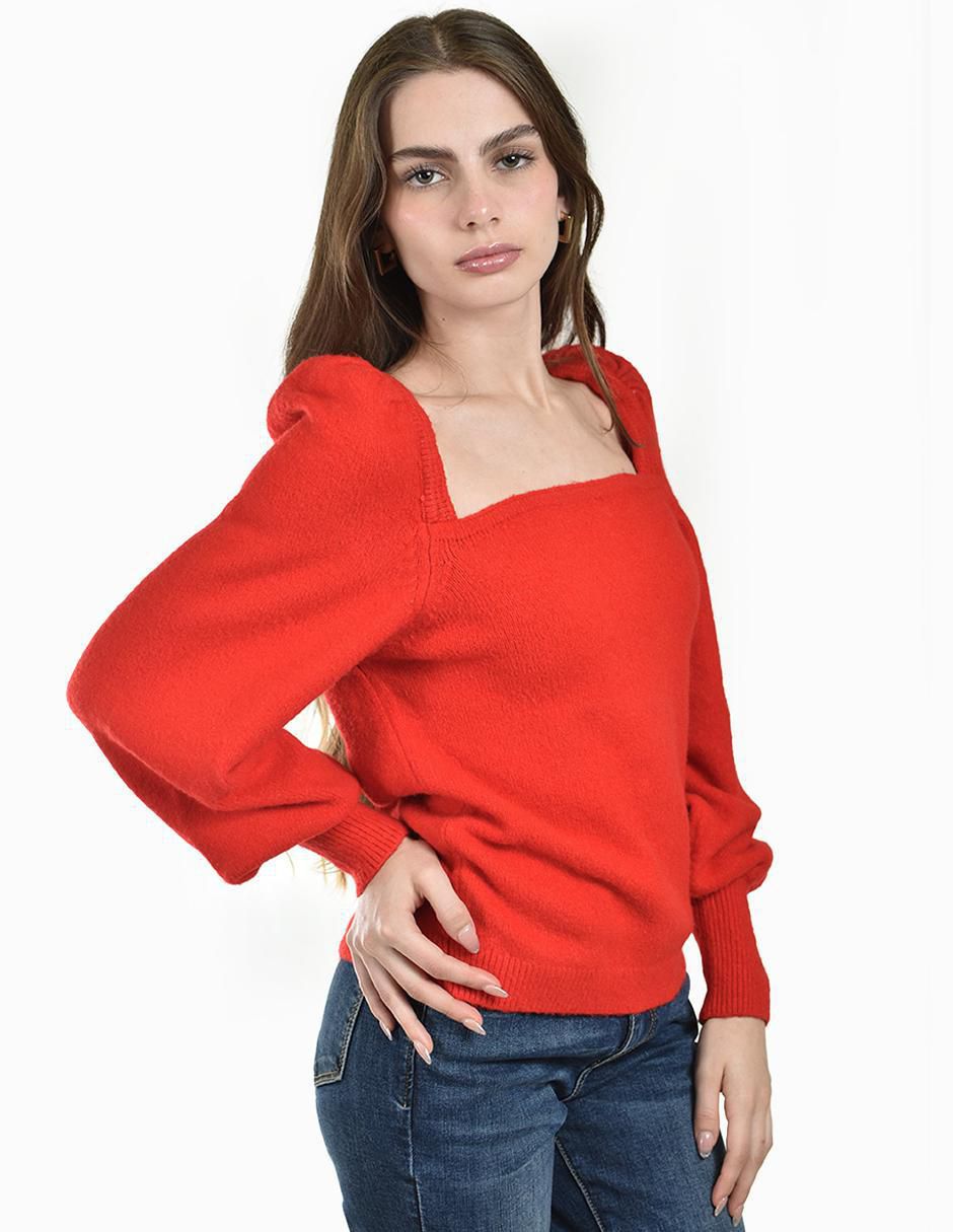 Suéter cuello cuadrado para mujer 5