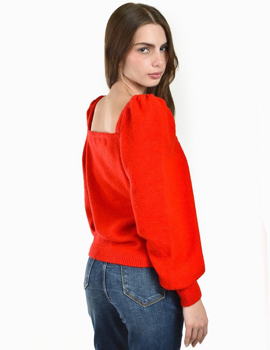 Suéter cuello cuadrado para mujer 4