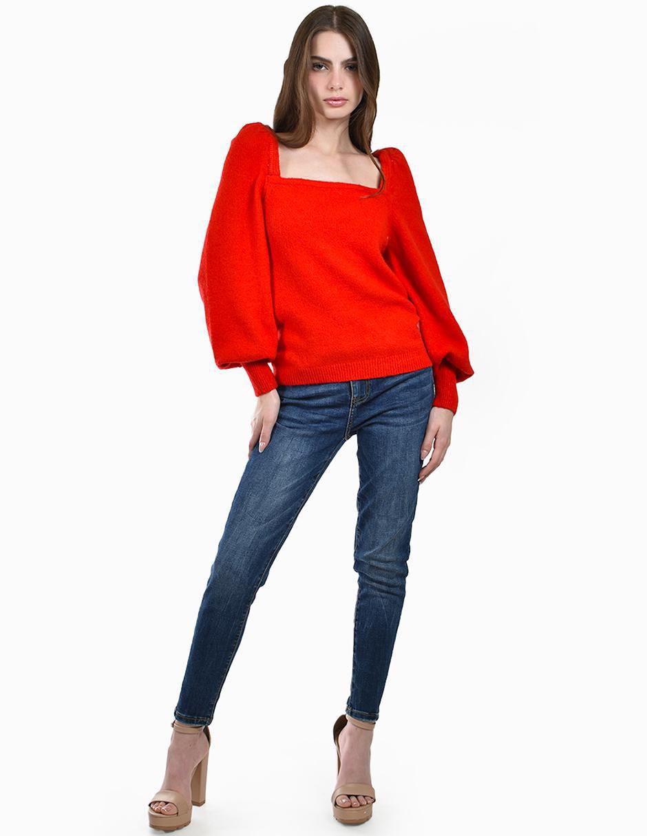 Suéter cuello cuadrado para mujer 2