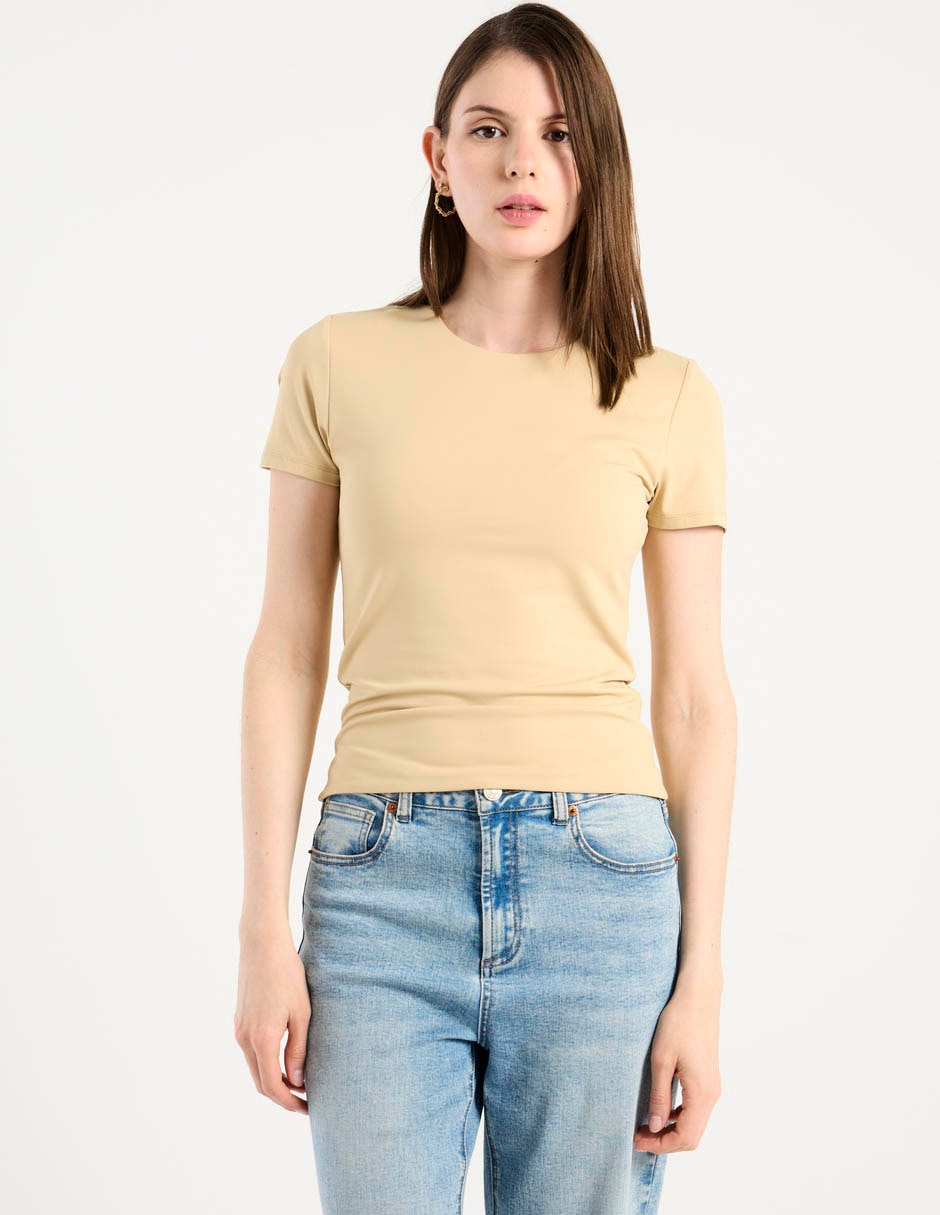 Playera manga corta cuello redondo mujer 6