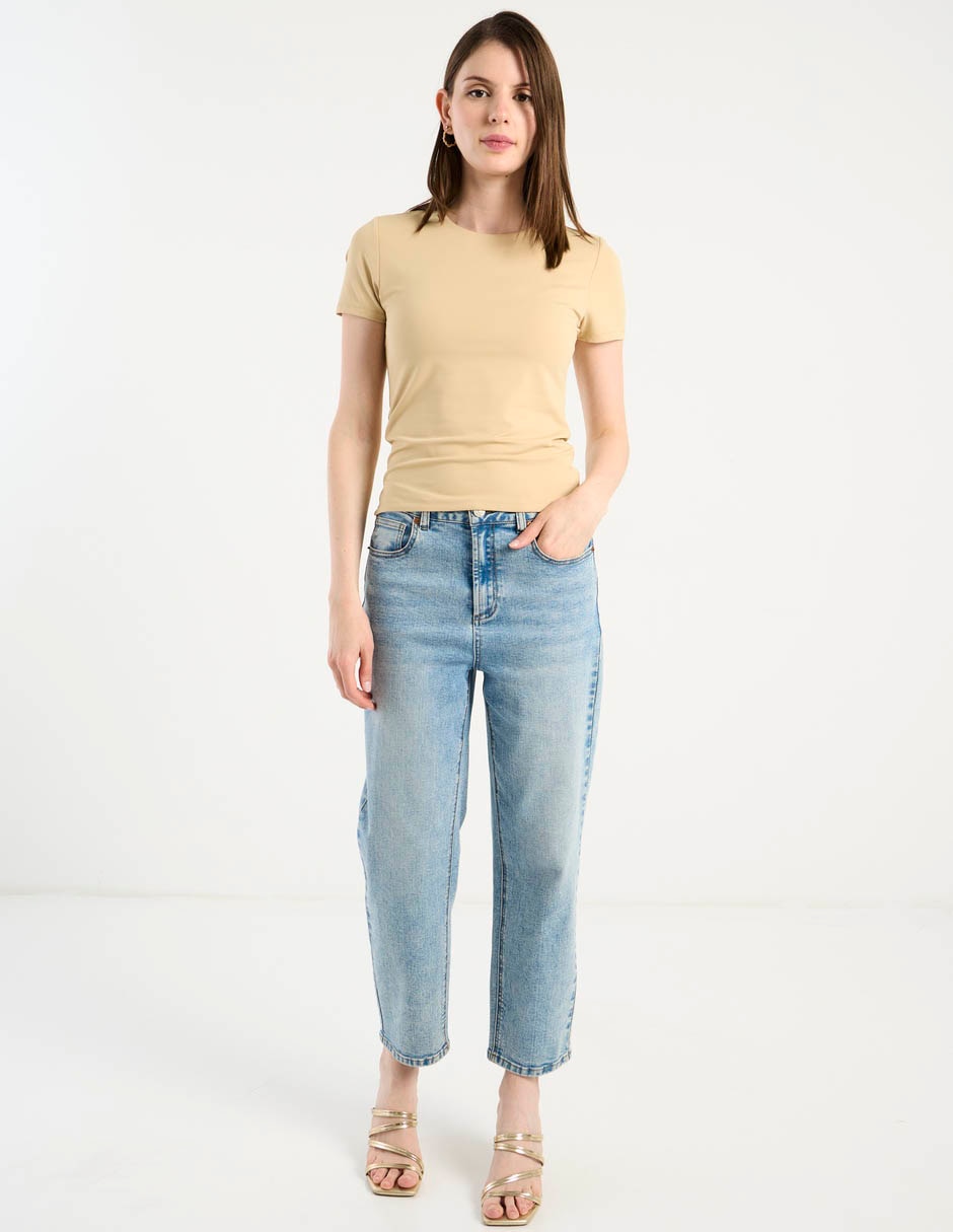 Playera manga corta cuello redondo mujer 5