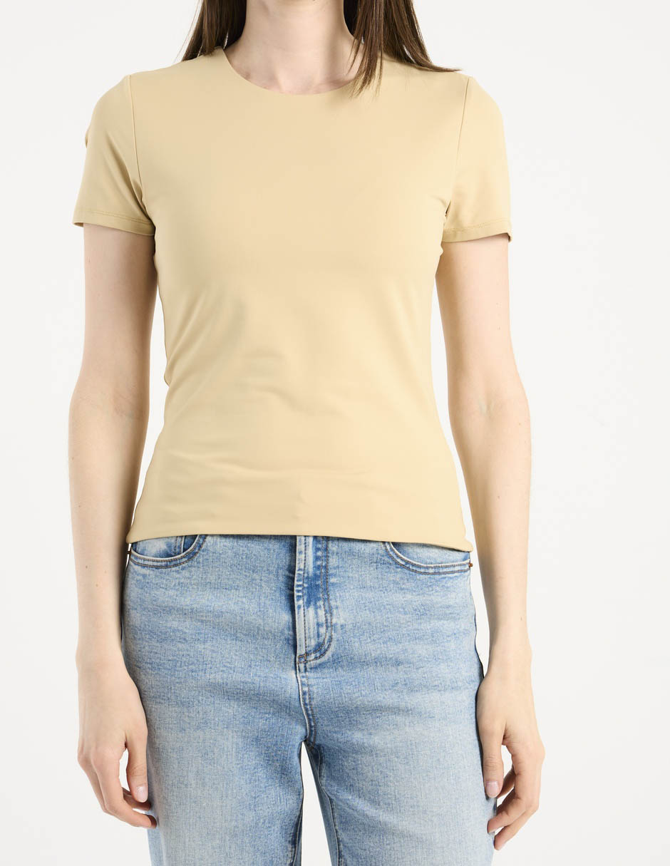 Playera manga corta cuello redondo mujer 3