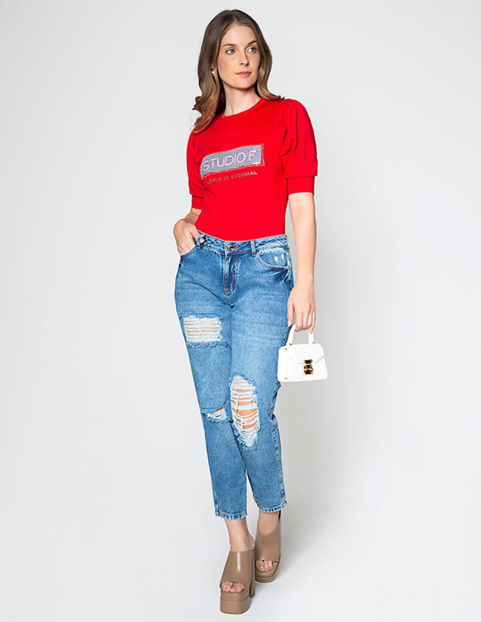 Playera manga al codo Style Is Eternal cuello redondo mujer 3