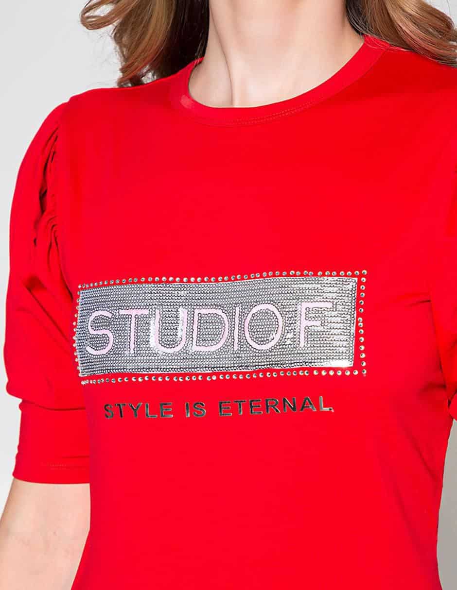 Playera manga al codo Style Is Eternal cuello redondo mujer 2