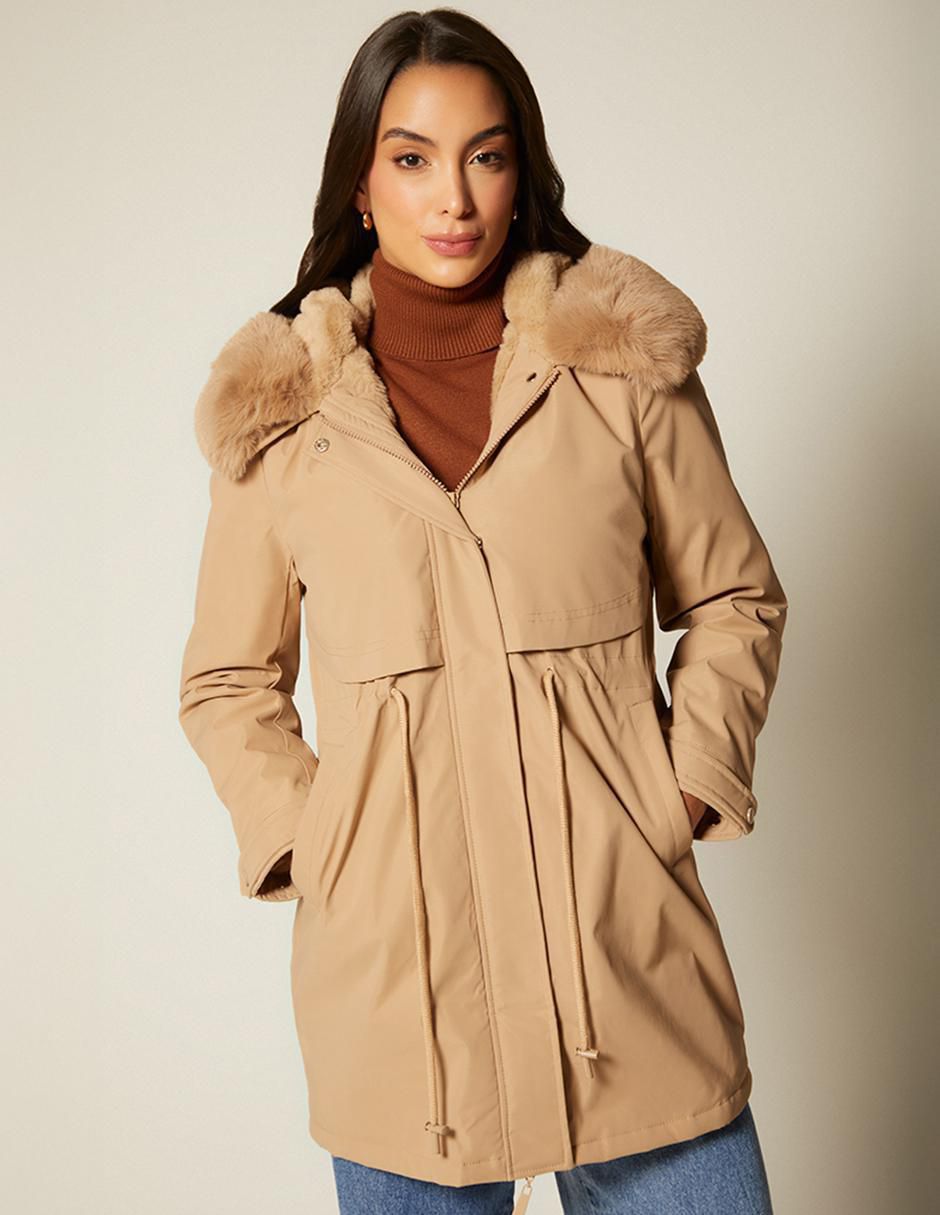 Gabardina resistente al agua con bolsillos para mujer Gabardina resistente al agua con bolsillos para mujer