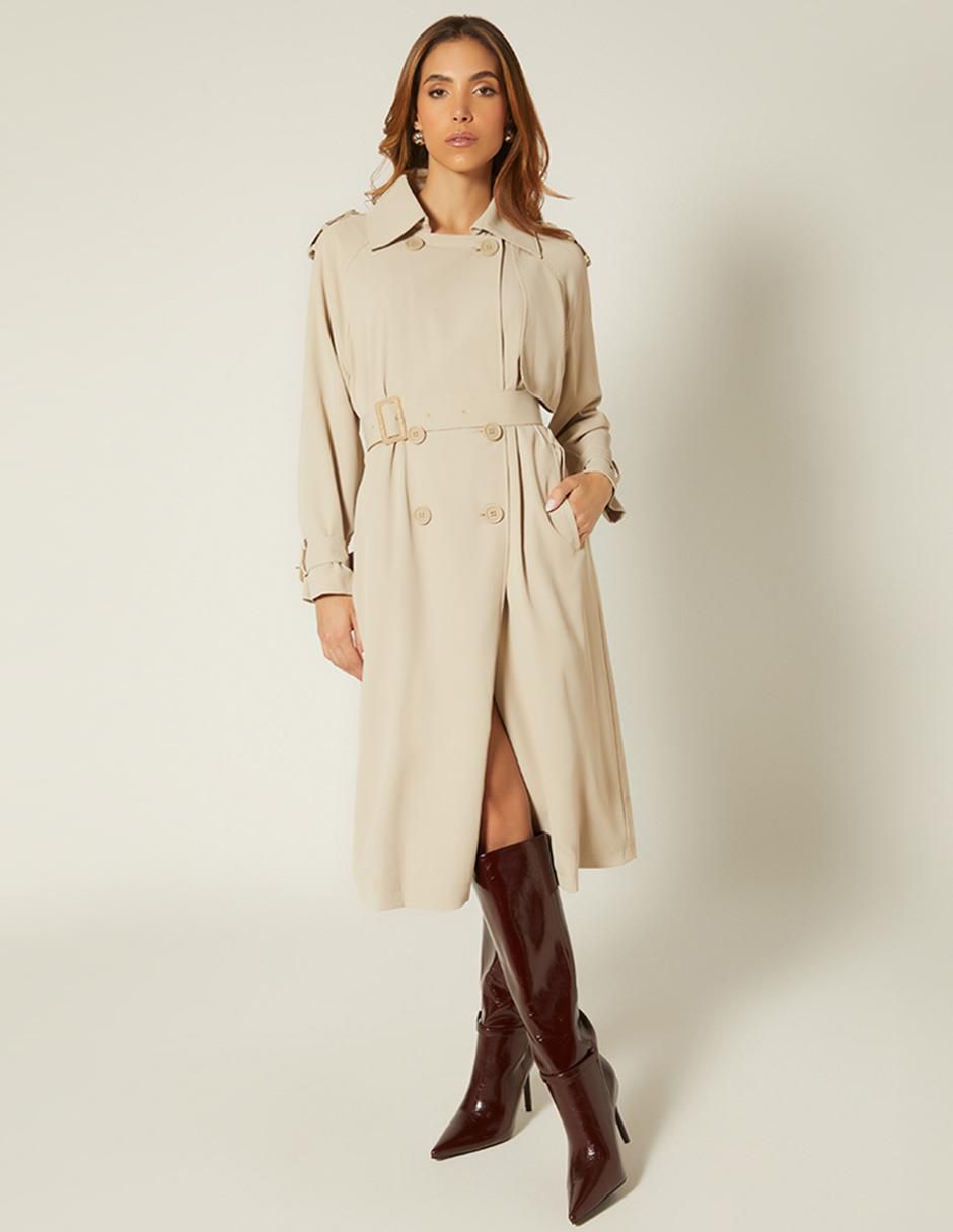Gabardina con bolsillos para mujer 4