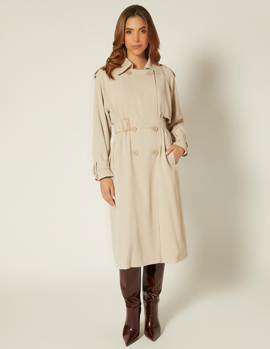 Gabardina con bolsillos para mujer 2