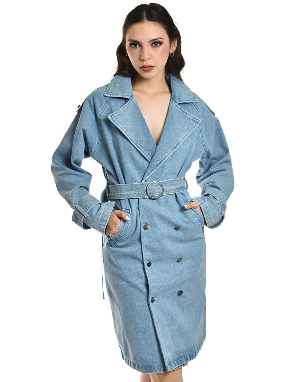 Gabardina con bolsillos para mujer