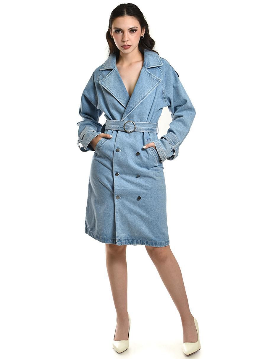 Gabardina con bolsillos para mujer 5