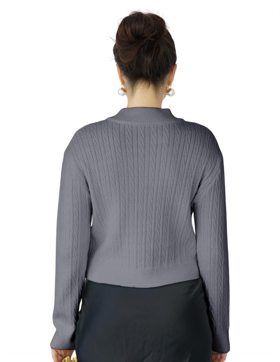Suéter cuello con cierre para mujer 5
