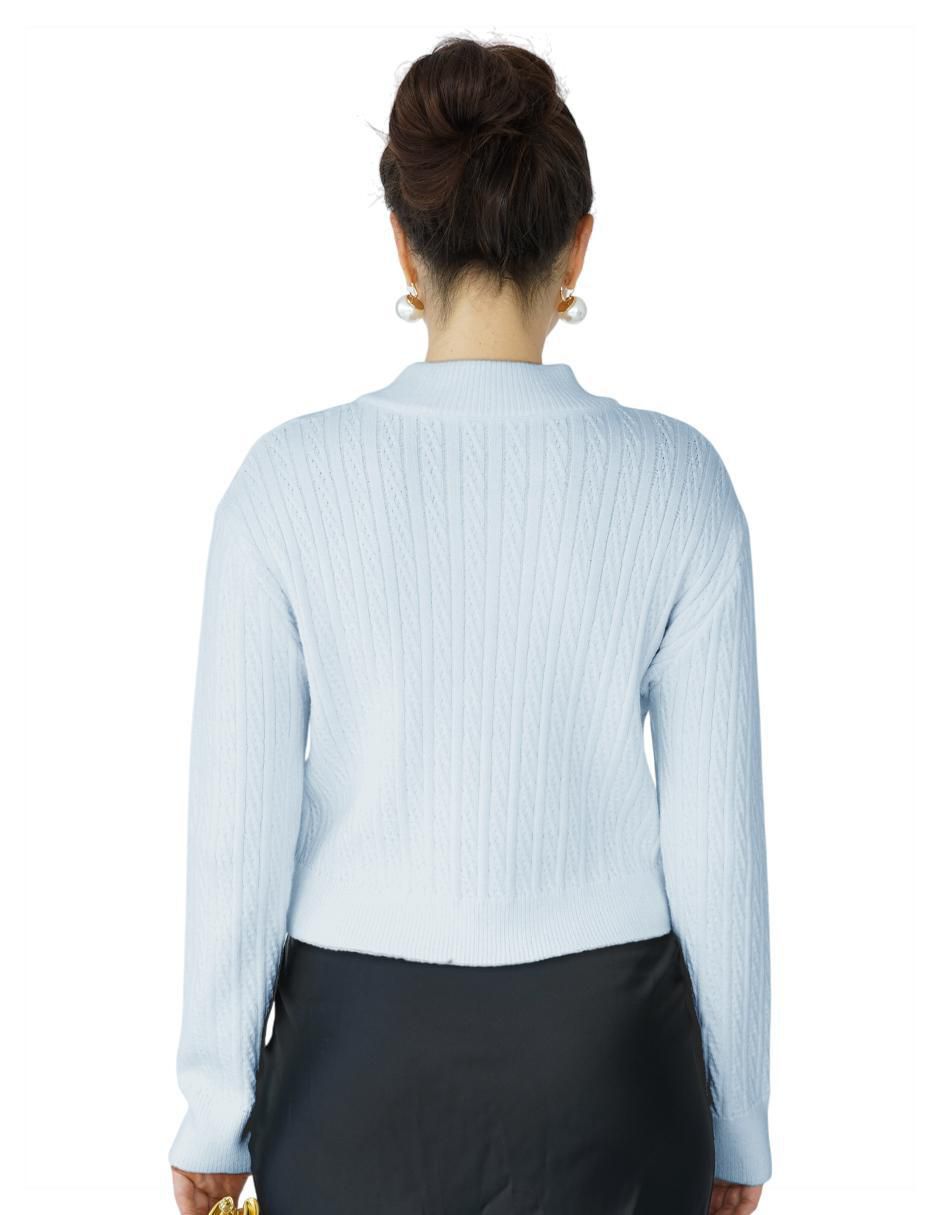 Suéter cuello con cierre para mujer 3