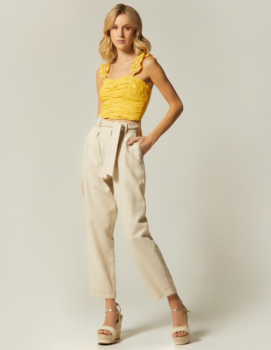 Pantalón chino straight para mujer