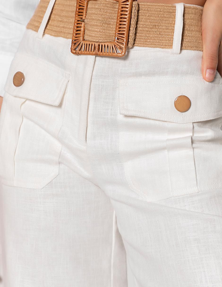 Pantalón capri amplio para mujer