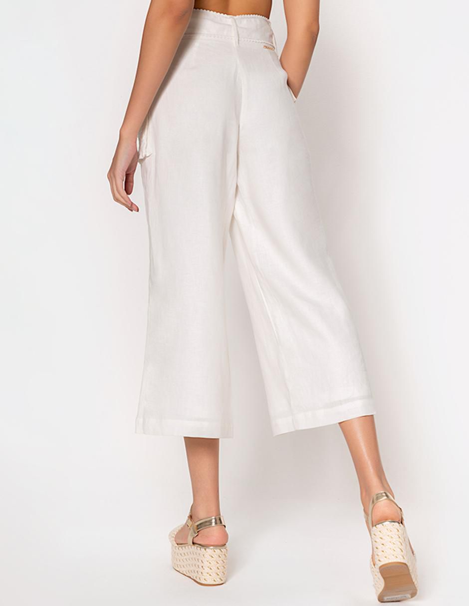 Pantalón capri amplio para mujer