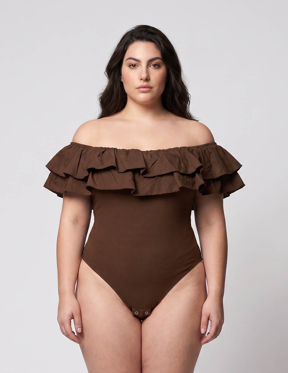 Body escote bardot para mujer
