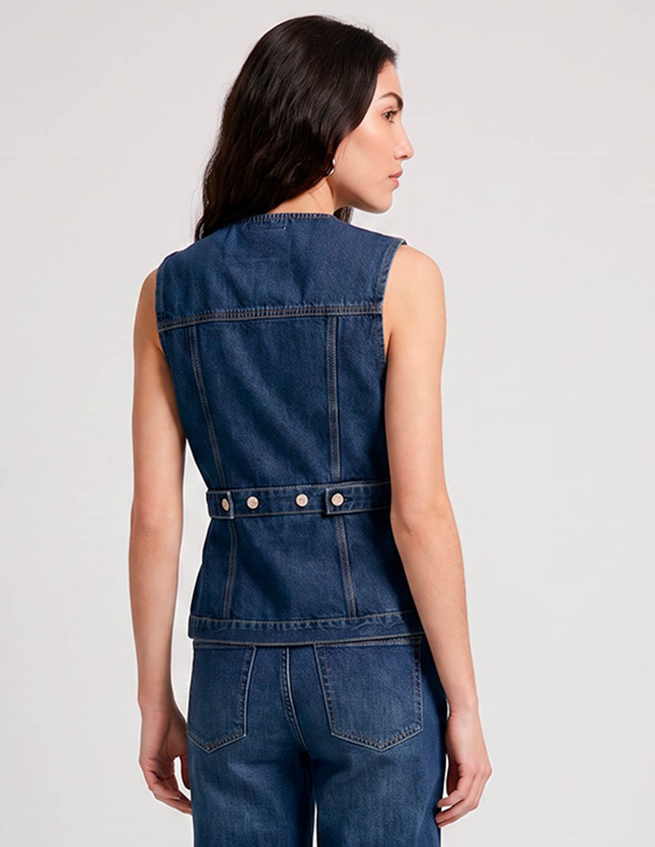 Chaleco de mezclilla para mujer 2