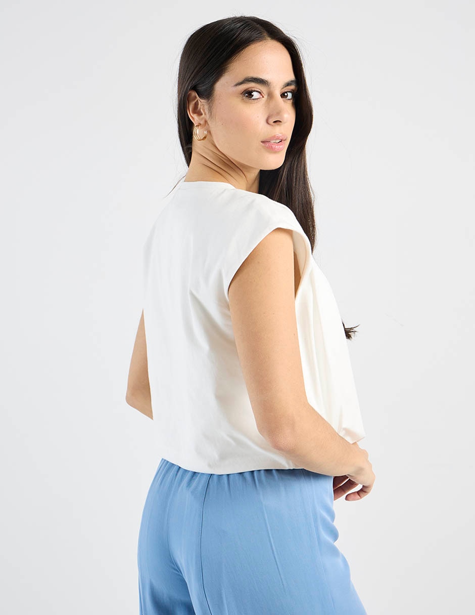 Blusa Petite Studio manga corta para mujer 11