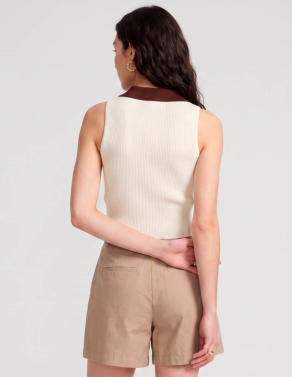 Top cuello polo escote v 2