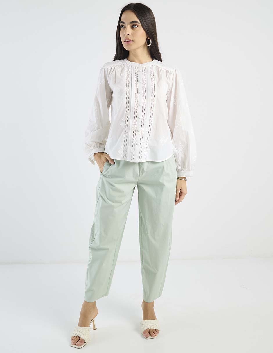 Pantalón coulotte relajado para mujer 5