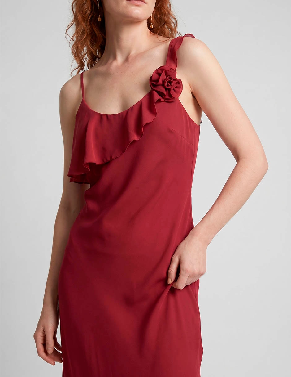 Vestido crop de fiesta escote bajo 3