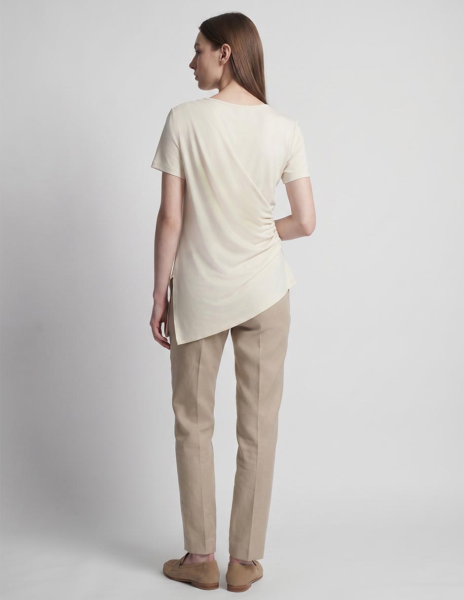 Playera manga corta cuello redondo para mujer 2