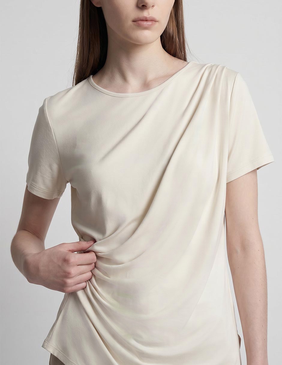 Playera manga corta cuello redondo para mujer 3
