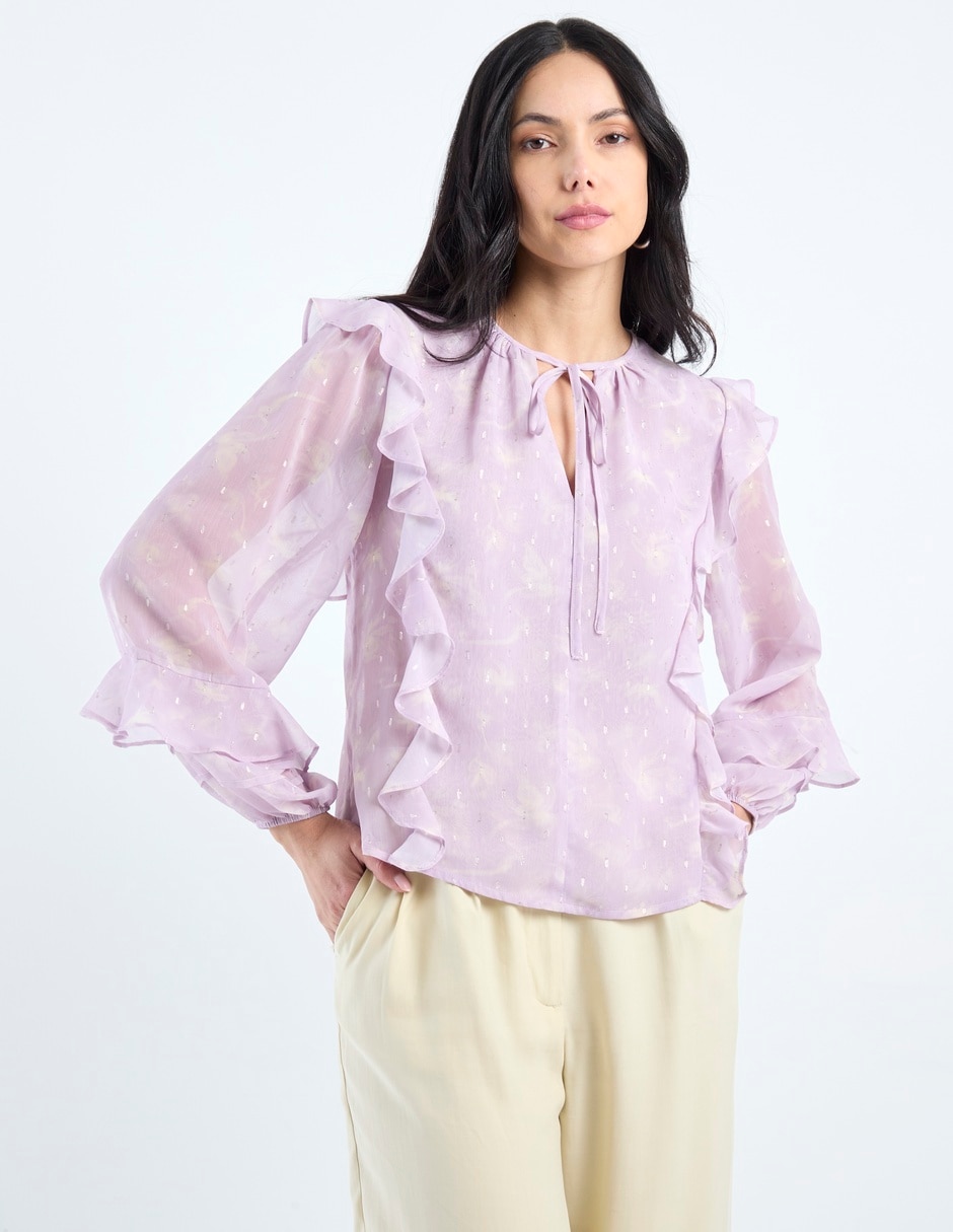 Blusa manga larga para mujer 8
