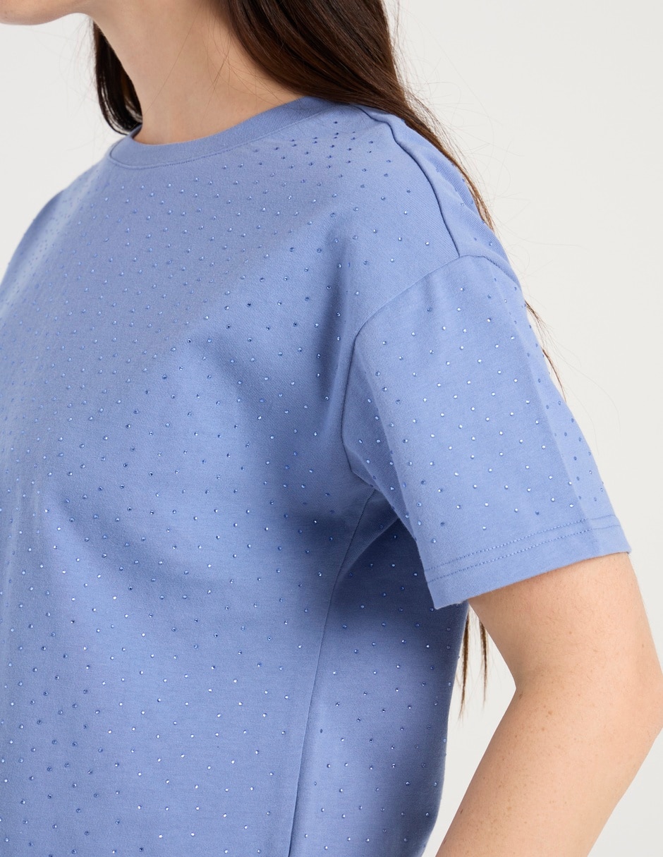 Playera manga corta Petite Studio cuello redondo para mujer