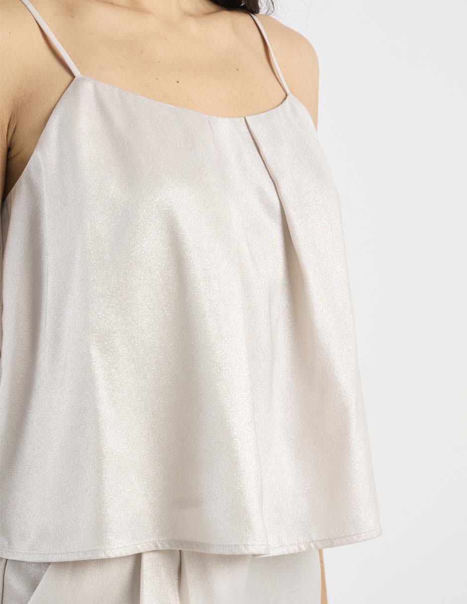 Top Petite Studio cuello cuadrado tirante ajustable
