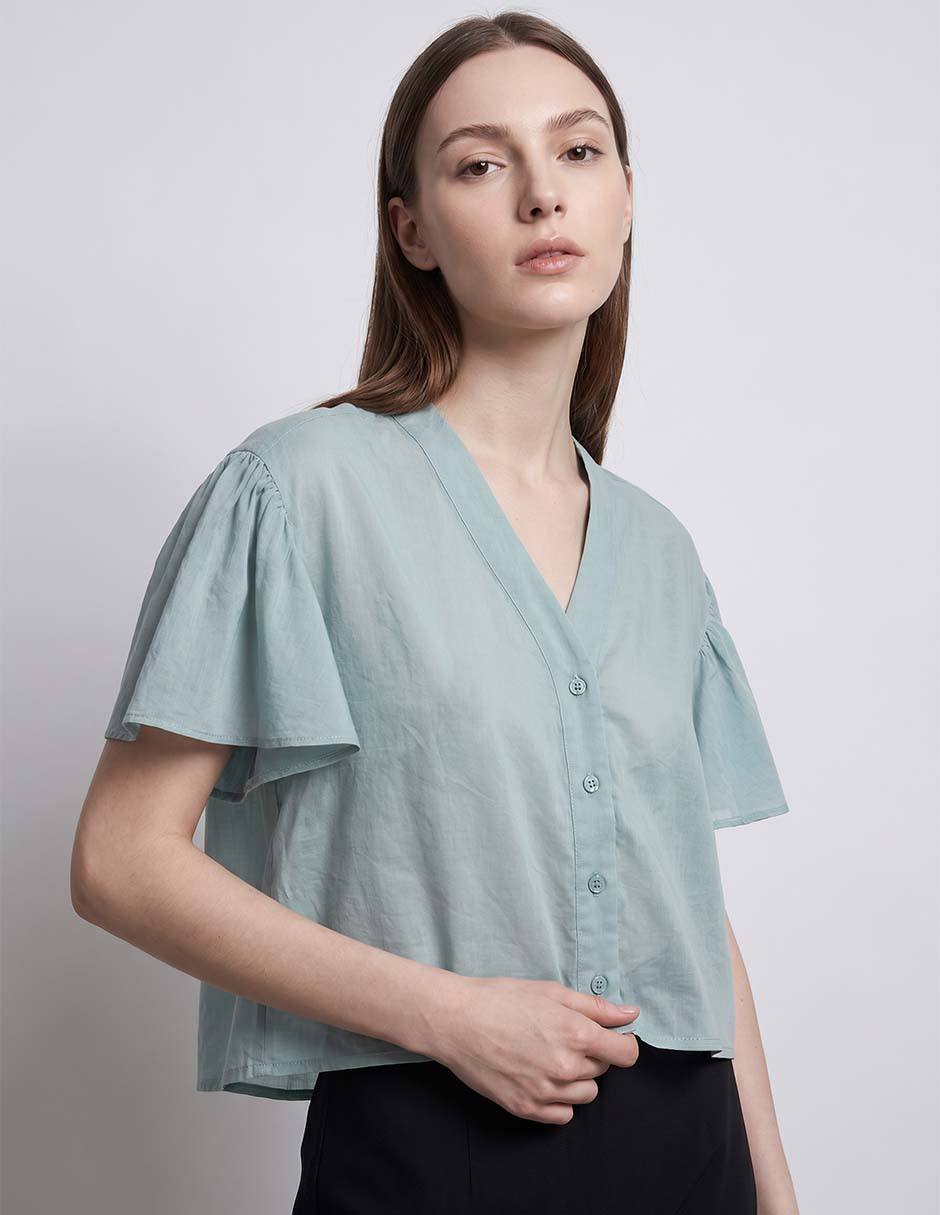Blusa manga corta para mujer