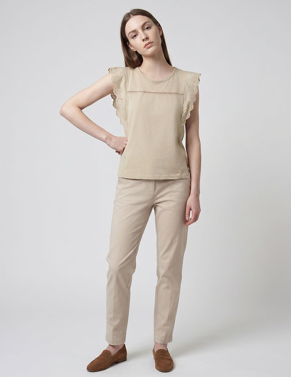 Playera cuello redondo para mujer